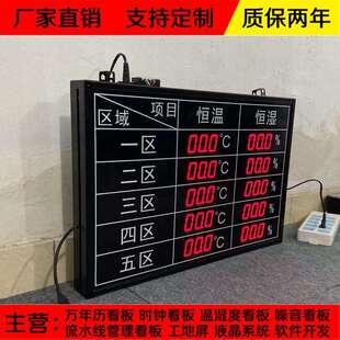 20MA模拟量 车间多路温湿度电子看板工业RS485通信噪音LED显示屏4