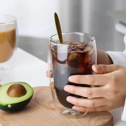 Heat Resistant Double Wall Glass Cup 80-650Ml Beer Milk Coff