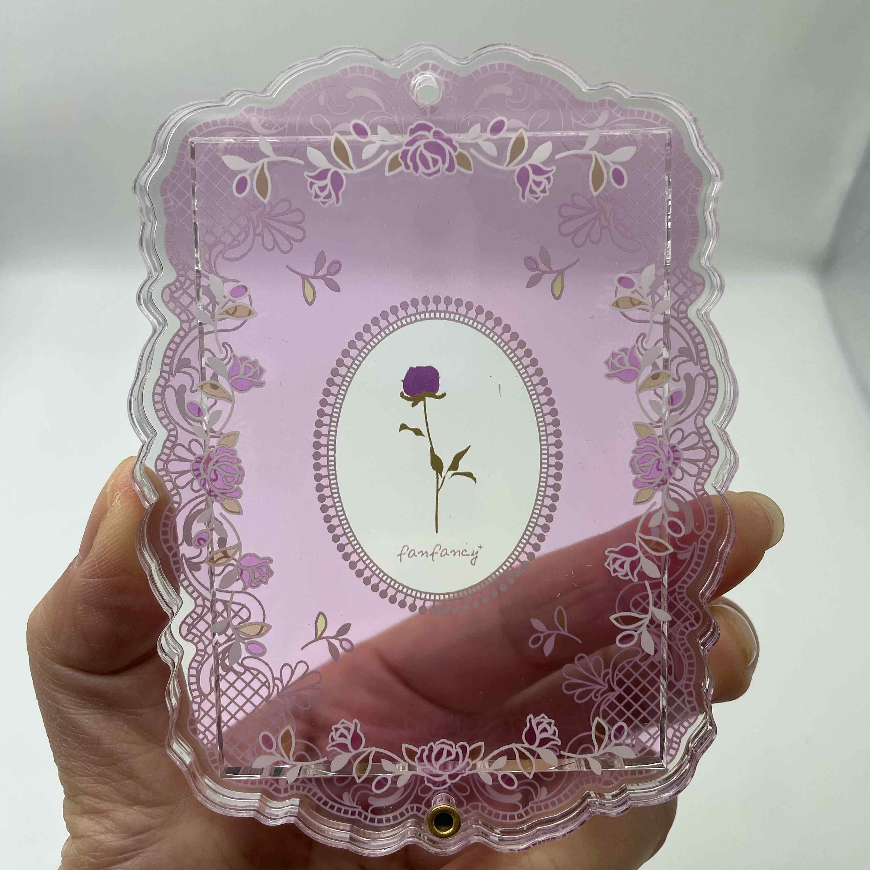 蕾丝花边拍立得相框 亚克力展示架与小卡收纳 桌游卡牌配套展示配