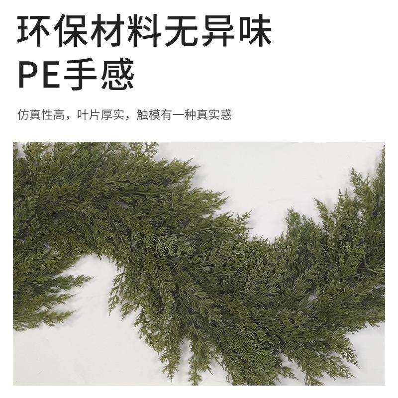 圣诞藤条仿真绿植松针加密软胶手感酒店装饰人造松柏藤条藤蔓厂家