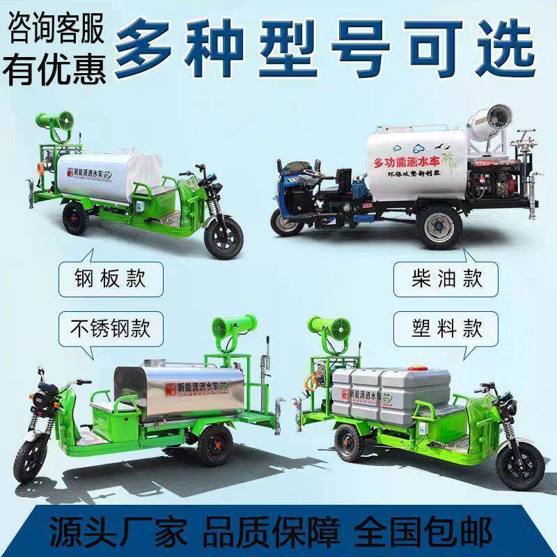 新能源电动三轮雾炮洒水车工地环卫绿化道路清洗小型消防洒水车