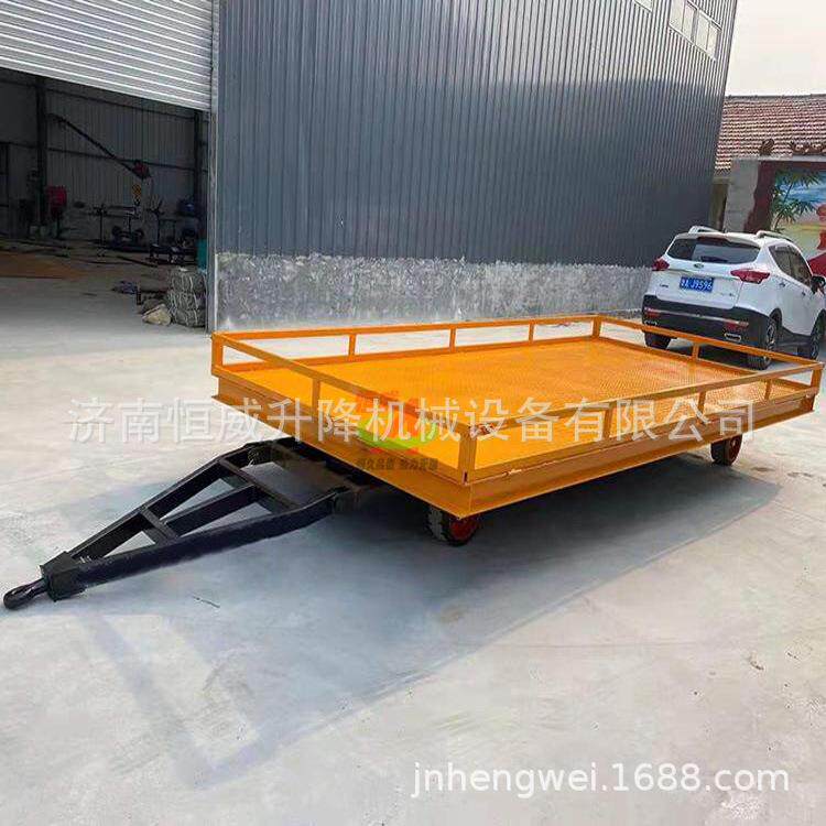 制造工业货物运输电动平车无轨转向平板拖车360度转弯电动搬运车