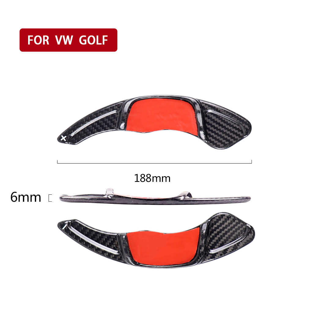 适用于大众 高尔夫 碳纤维方向盘换挡拨片装饰贴汽车内部改装配件