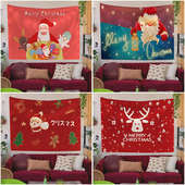 圣诞节平安夜主题挂布场景布置氛围派对活动装 饰圣诞树背景布拍照