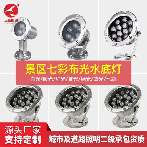 七彩投射灯LED户外防水投光灯景区公园花园插地照树灯聚光射树灯