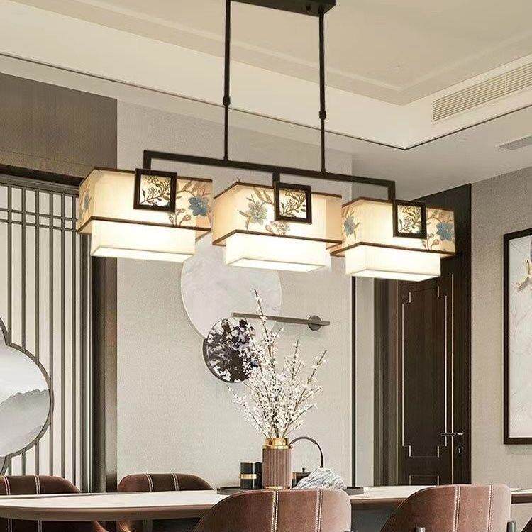 2026新款中式吊灯餐厅客厅茶室吧台现代简约饭厅长方形复古高档