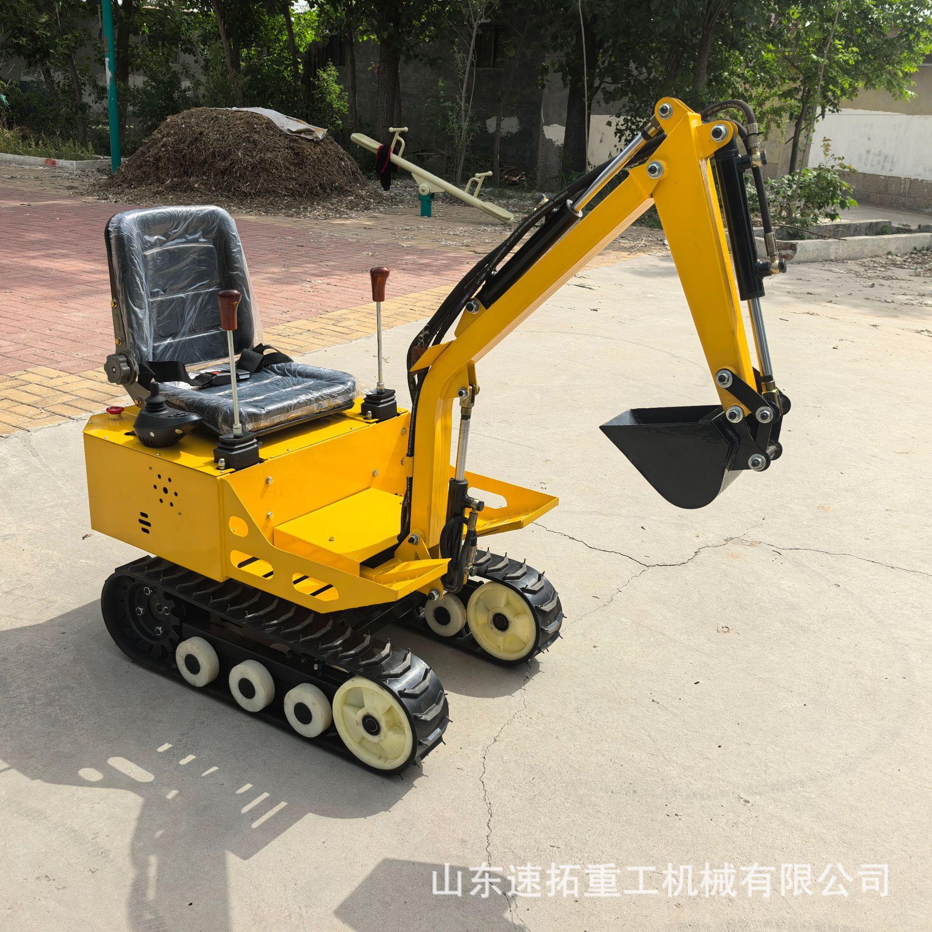 景区户外儿童仿真小挖机360度旋转电动行走挖土挖沙摆摊游乐设备