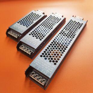 LED灯带变压器电源12v400W超薄黑豹静音流水楼梯灯吊顶压线稳压器