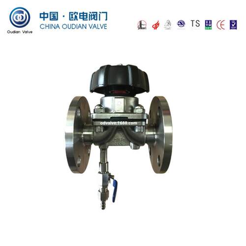 卫生级隔膜阀 法兰隔膜阀 WG41F-16P 不锈钢隔膜阀门 304