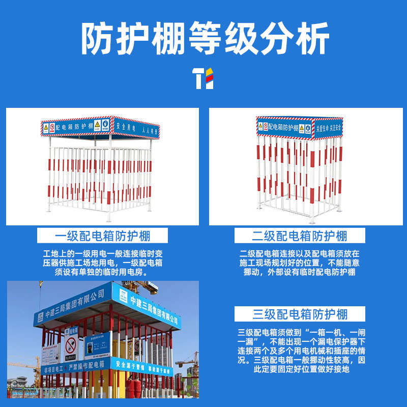 定型化配电箱防护棚 工地标准化配电柜围栏 变压器防护栏厂家