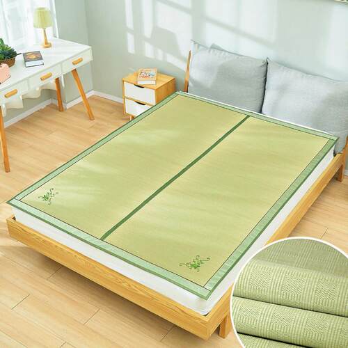 凉席做草席家用双人床.2mbx6251.兰草 1两席冬夏夏季1定8米折叠.