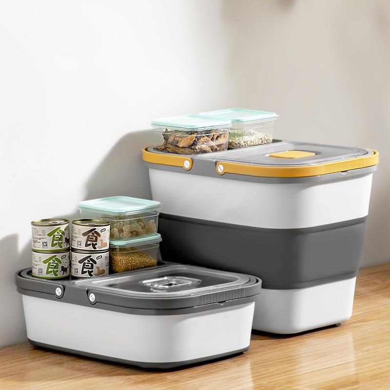 米桶大容量桶5斤折叠大号米桶防潮密圈25封L无品牌/家用储粮0大容