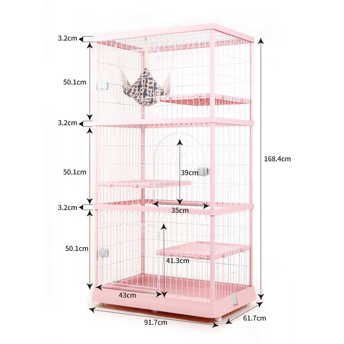 一体逸自由空间家用笼子三层猫室内创猫大号cy笼猫咪超大