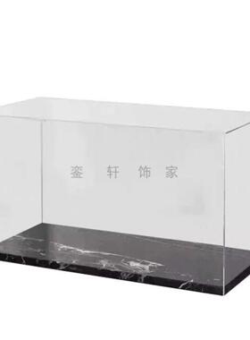 现代北欧创意压克力防尘罩桌面装饰摆饰样板房高档大理石展示饰品