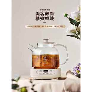 2025新款纯玻璃养生壶炖煮一体办公室小型煮茶壶多功能静音烧水壶