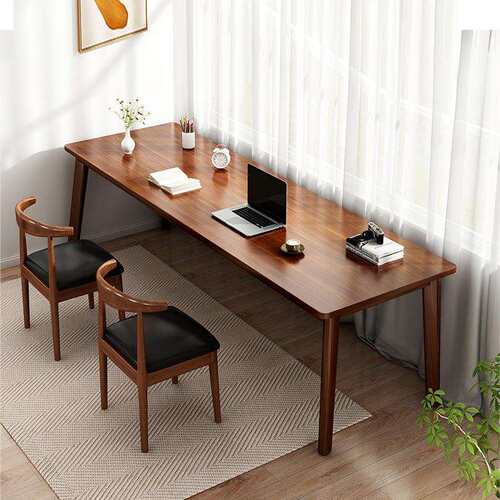 长条桌子客厅大长书桌实木腿电脑桌学习工作台双人家用成人书法桌