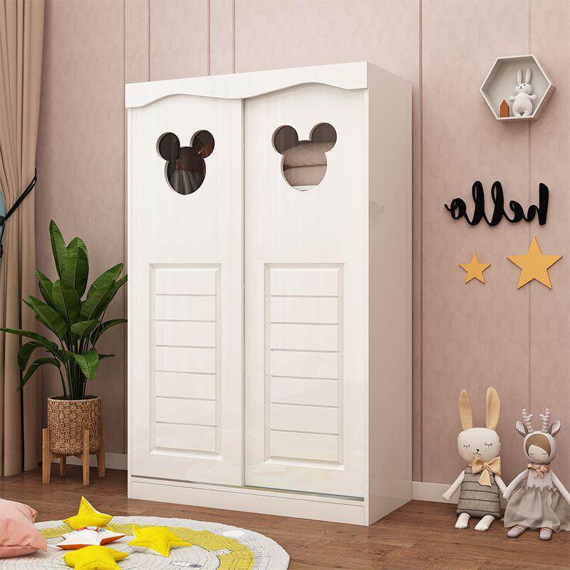 环保板材儿童衣柜推拉门男孩女公主宝宝婴儿矮小衣柜简约卧室衣橱