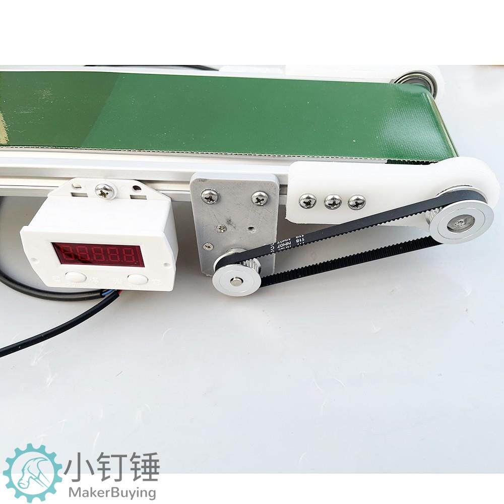 带光电计数小型桌面输送带流水线 线输送机PP塑料自动化摩檫力实