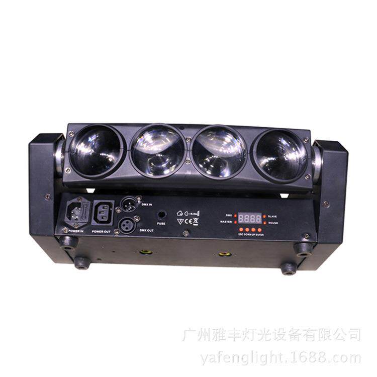 厂家销售led八眼摇头灯光 led8眼镭射光束灯 舞台双排蜘蛛效果灯