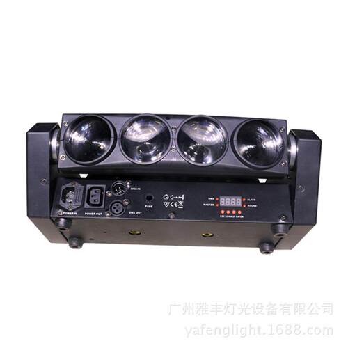 厂家销售led八眼摇头灯光 led8眼镭射光束灯 舞台双排蜘蛛效果灯