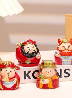 福气小神仙摆件创意钟馗妈祖办公桌面装饰情绪稳定小摆件车饰品新