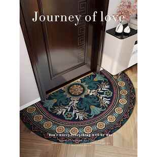 新中式入户门地垫进门门口外面门垫半圆形门外蹭土脚垫入户地毯