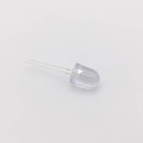 F10圆头翠绿光高亮长脚led灯珠 10mm长脚白发翠绿光高亮LED灯珠