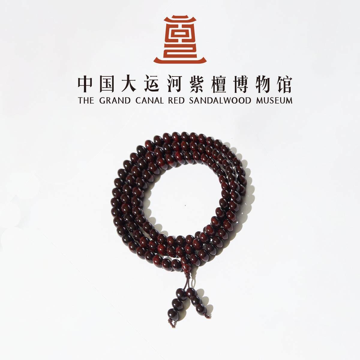【大运河紫檀博物馆】0.8*108老料小叶紫檀男女木手串108佛珠念珠