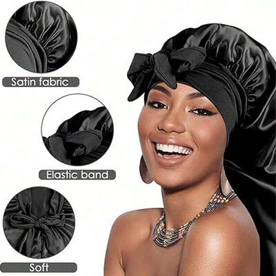 Women's Fashion Bonnet Long Edition Silk Smooth Colored