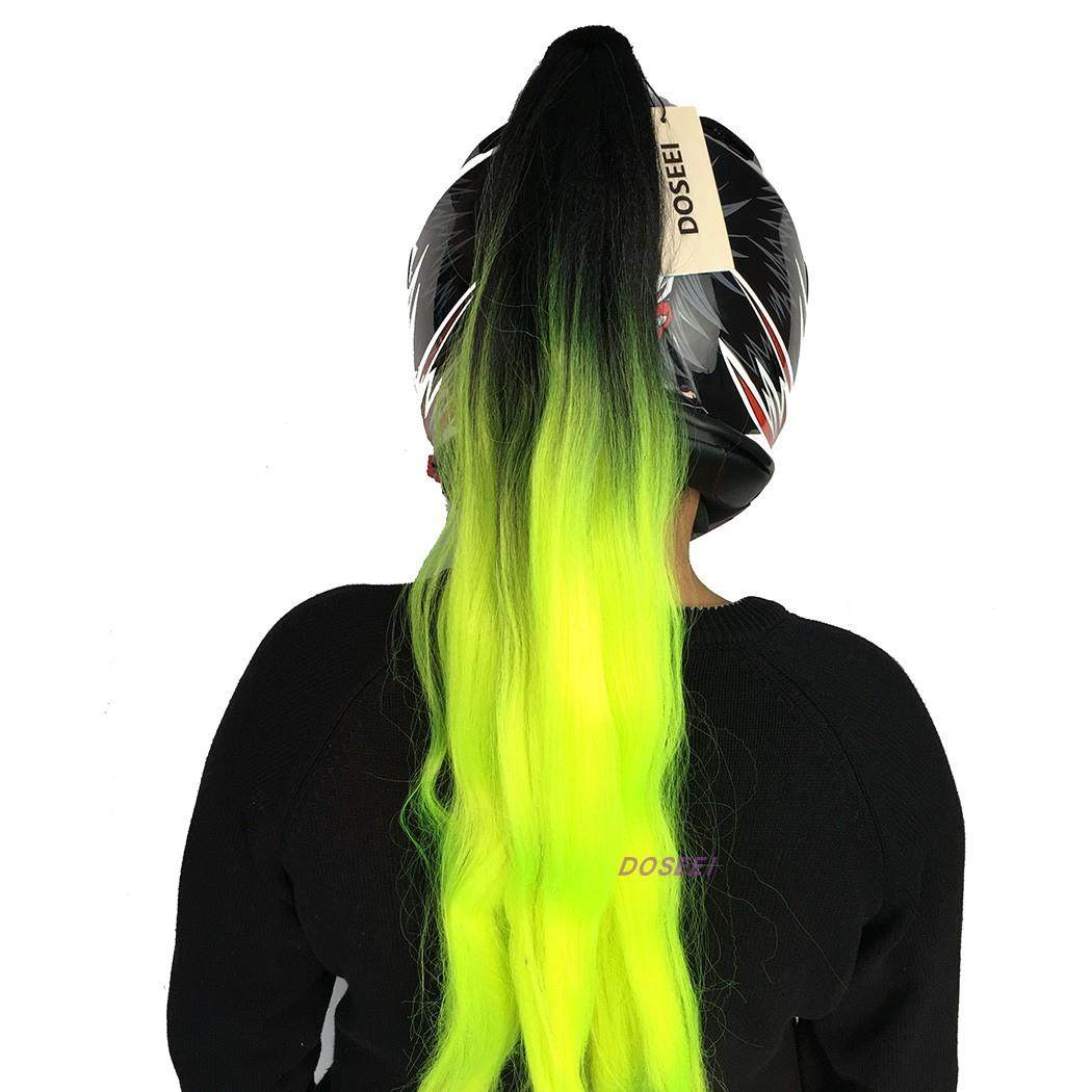 正品DOSEI摩托车头装盔饰假辫子男女机车马尾辫电动车发脏辫滑E雪