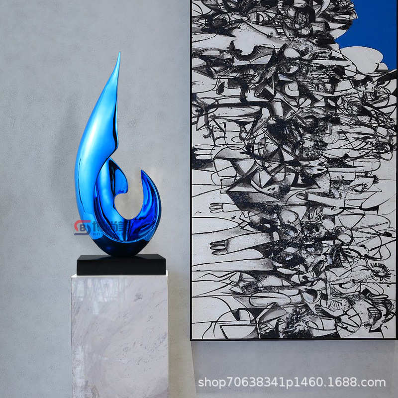 现代创意家居卡通动物艺术摆件软装样板房酒柜书房桌面雕塑台灯