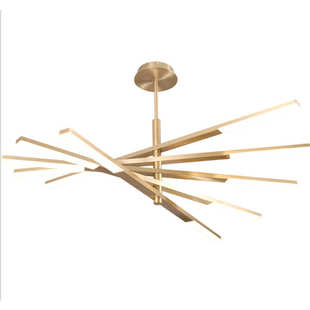 北欧风格 现代简约灯卧室餐厅轻奢灯具网红 吊灯创意客厅灯全铜个性