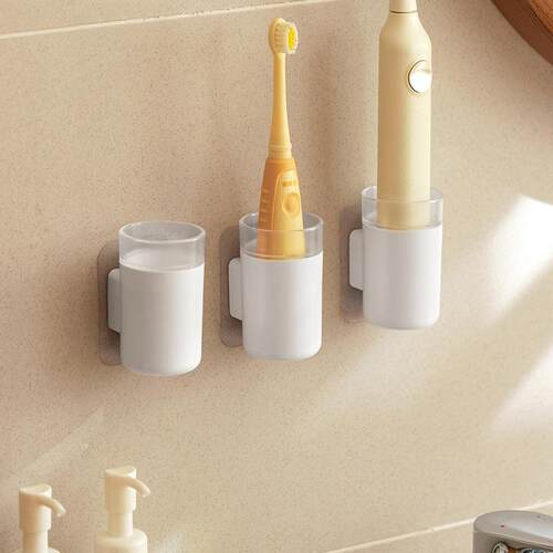 Wall-mounted electric toothbrush holder, no drilling require