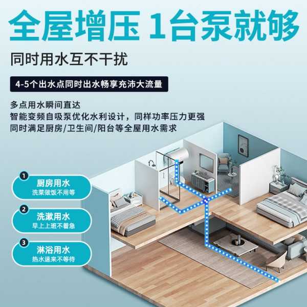 新款利欧永磁变频增压泵家用全自动静音水泵全屋自来水管道加压不