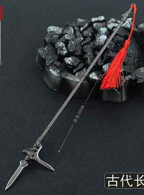 秦朝冷兵器模型兵马俑长戈30CM全金属工艺品摆件