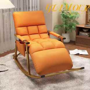 红懒人沙发摇摇椅午睡躺椅阳台家用休闲单人靠摇椅摇客厅DLX网沙