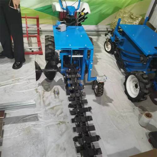 荒次地开沟机快手扶柴油动力挖沟QTE机开开沟速度一成型