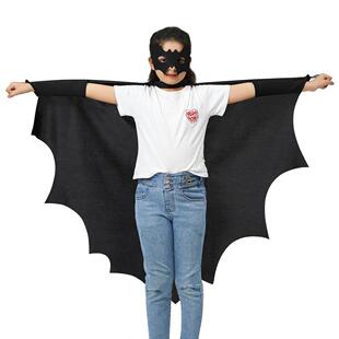 Set万圣节蝙蝠形披风袖 Halloween Black Set Cloak Sleeve