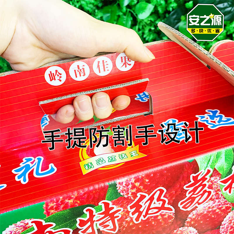 加厚5斤10斤装岭南桂味妃子笑荔枝包装盒纸箱水果礼品盒空盒子