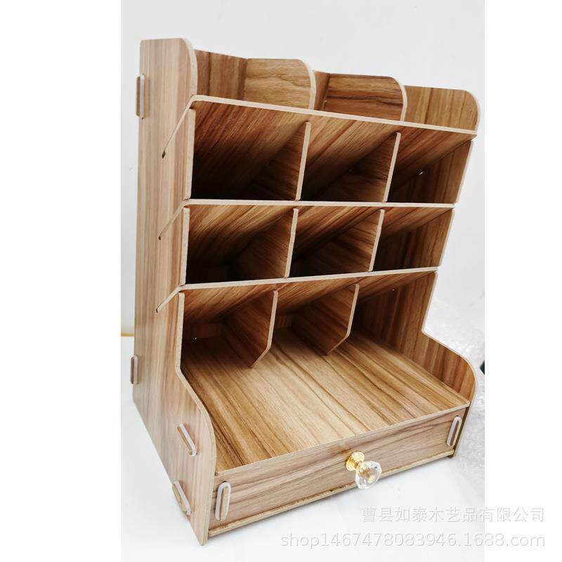 木制创意笔筒桌面收纳盒置物架收纳盒办公桌面复古置物架学生