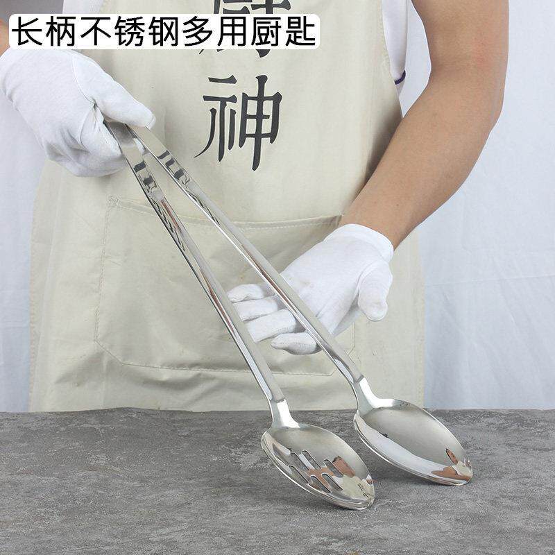 加厚不锈钢带钩汤勺子长柄分菜勺打菜勺分餐勺可挂锅沿盛粥勺订货