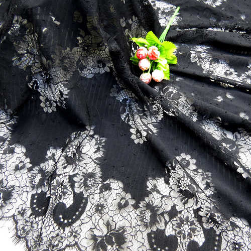 睫毛蕾丝拼接花边150cm花边 裙服饰婚纱蕾丝 眼睫毛辅料