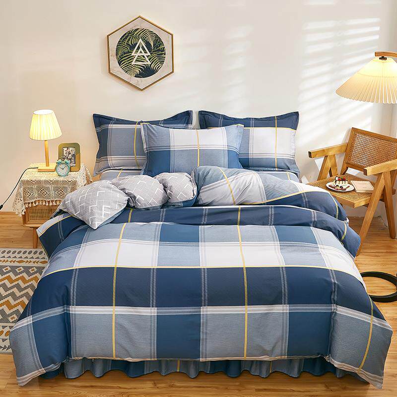 正品罩10纯棉四件套床裙式全棉床款边荷叶公主风双0人1.8m2米床被