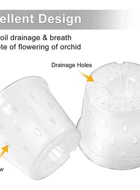 5 Pcs Transparent Orchid Pot Root Control Plastic Orchid Pot