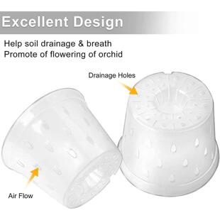Orchid Transparent Pot Root Plastic Control Pcs