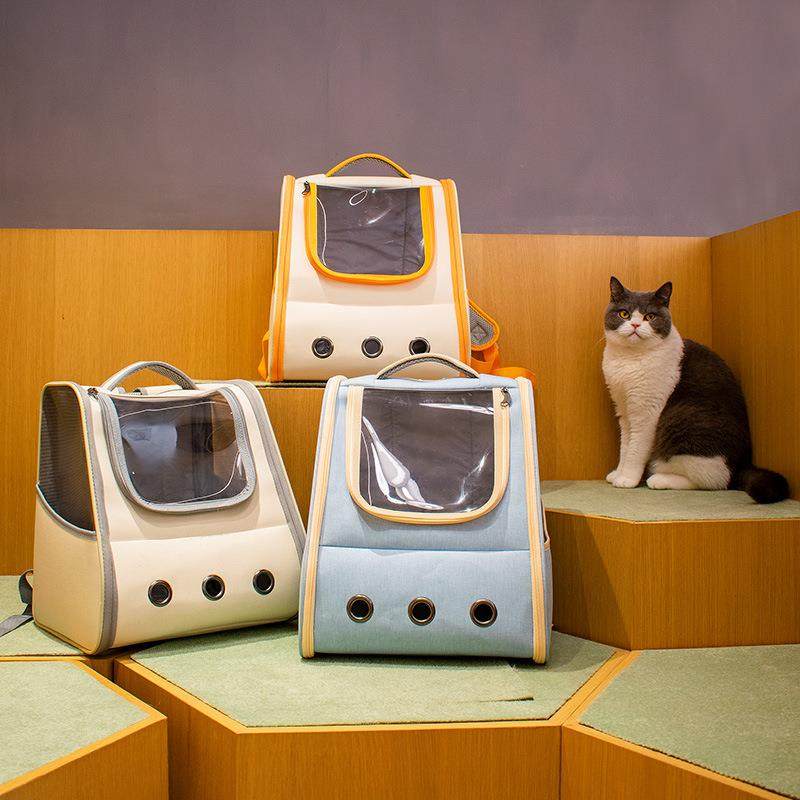 春季猫包双肩高颜值透明移动包便携宠物单肩外出出行猫笼子透气