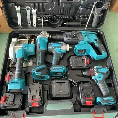 跨境无刷大功率多功能5件套组工具便携式锂电多组合电动工具套装