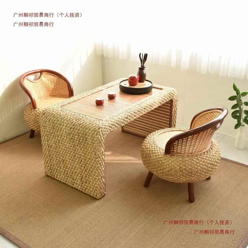 藤编茶几阳台喝茶桌椅组合藤椅迷你小茶桌休闲日式藤桌家用小茶台