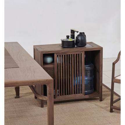 新茶中式柜ZXS实水木中小式型老榆木茶水柜下客厅实木茶水边柜阳