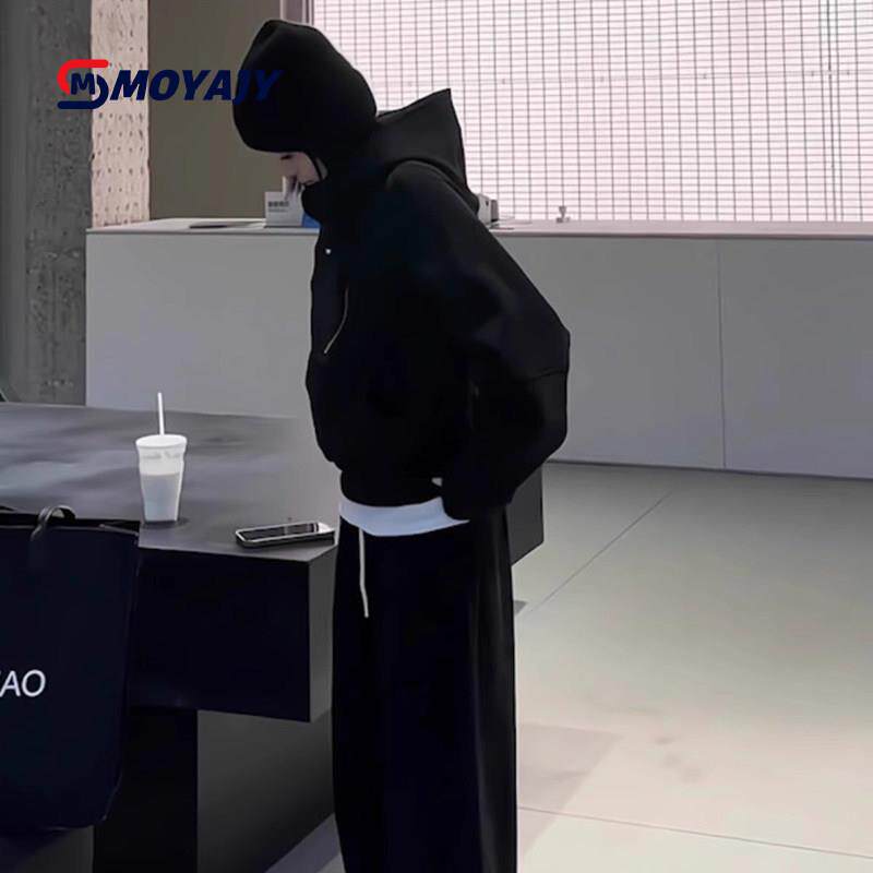 MOYAJY品牌休闲运动套装女春秋新款洋气高级感宽松连帽卫衣两件套